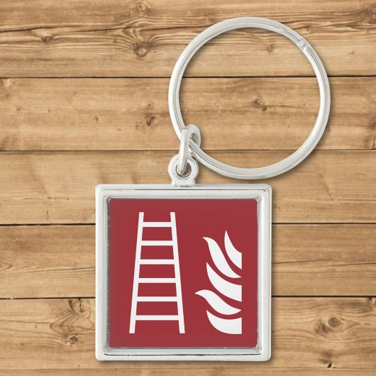 Porte-clés Panneau de sécurité de l'échelle d'incendie