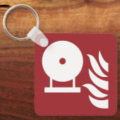 Porte-clés Panneau de sécurité de l'extincteur fixe (Recto)