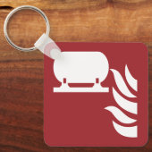 Porte-clés Panneau de sécurité d'installation d'un extincteur (Recto)