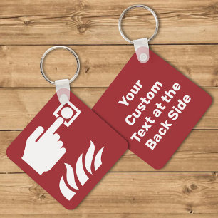 Porte-clés Panneau de sécurité du bouton d'alarme incendie