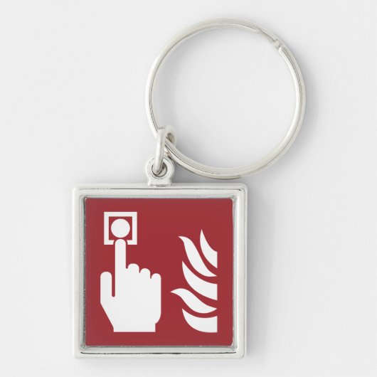 Porte-clés Panneau de sécurité du bouton d'alarme incendie (Devant)