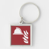 Porte-clés Panneau de sécurité du casque de lutte contre l'in (Devant)