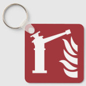 Porte-clés Panneau de sécurité du moniteur d'incendie (Recto)