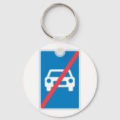 Porte-clés Panneau de signalisation de fin d'autoroute (Recto)