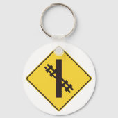 Porte-clés Panneau de signalisation de passage à niveau (Recto)