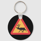 Porte-clés Panneau de signalisation de passage de cerfs Amate (Recto)
