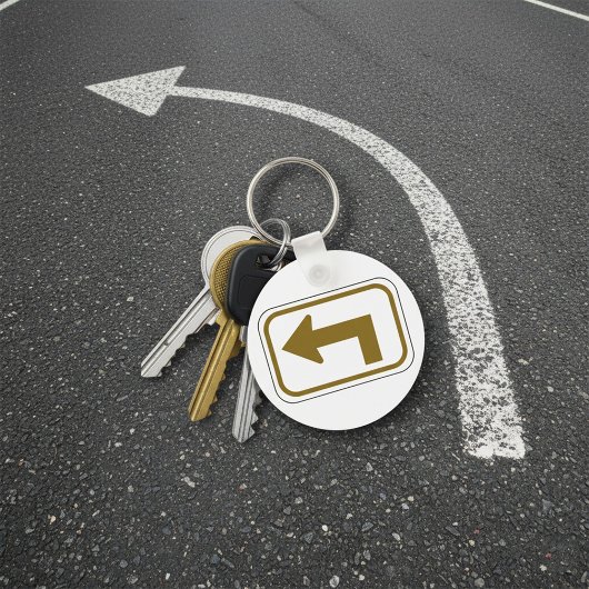 Porte-clés Panneau de signalisation directionnelle flèche de