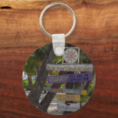 Porte-clés Panneau de signalisation Rum Point Grand Cayman (Recto)