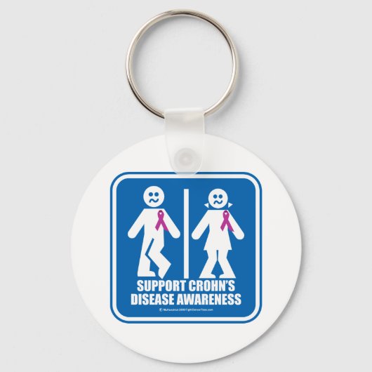 Porte-clés Panneau de toilettes de Crohn (Recto)