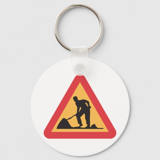 Porte-clés Panneau de Travaux Routiers (Recto)