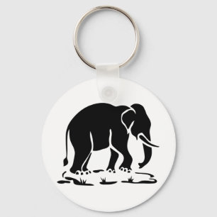 Porte-clés Panneau de trekking des éléphants asiatiques devan