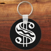 Porte-clés Panneau dollar - blanc (Recto)