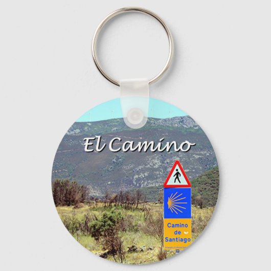 Porte-clés Panneau El Camino de Santiago (légende) (Recto)
