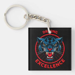 Porte-clés Panneau en bois Panther Driving Excellence