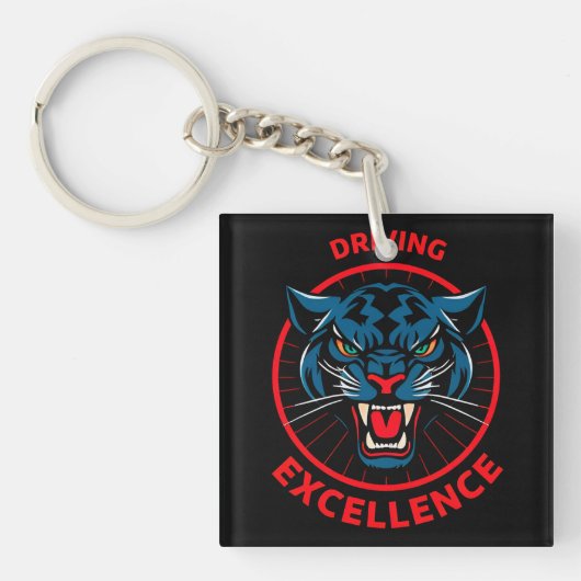 Porte-clés Panneau en bois Panther Driving Excellence (Devant)