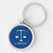 Porte-clés Panneau étoile Balance dorée de Libra (Devant)