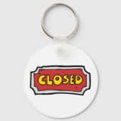 Porte-clés Panneau Fermé Jaune Et Rouge (Recto)