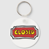 Porte-clés Panneau Fermé Jaune Et Rouge (Verso)