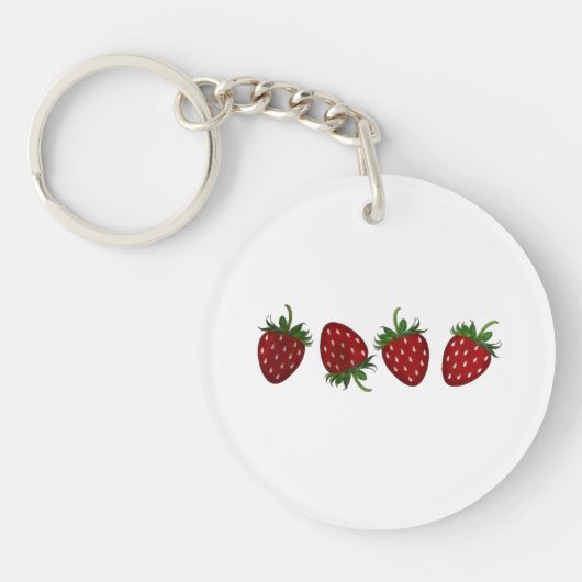 Porte-clés Panneau fraise (Devant)