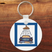 Porte-clés Panneau Lavage de voiture (Recto)
