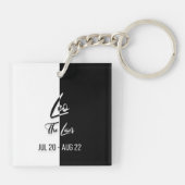 Porte-clés Panneau Leo Zodiac, Porte - clé noir et blanc (Dos)