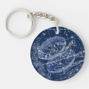 Porte-clés Panneau Libra Zodiac - Illustration Vintage
