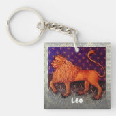 Porte-clés Panneau Lion Zodiac Lion Horoscope Anniversaire (Devant)