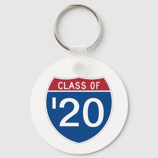 Porte-clés Panneau modèle INTERSTATE Classe de 20XX (Recto)