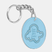 Porte-clés Panneau Néon Bleu Cloud Citation (Devant gauche)
