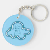 Porte-clés Panneau Néon Bleu Cloud Citation (Dos)