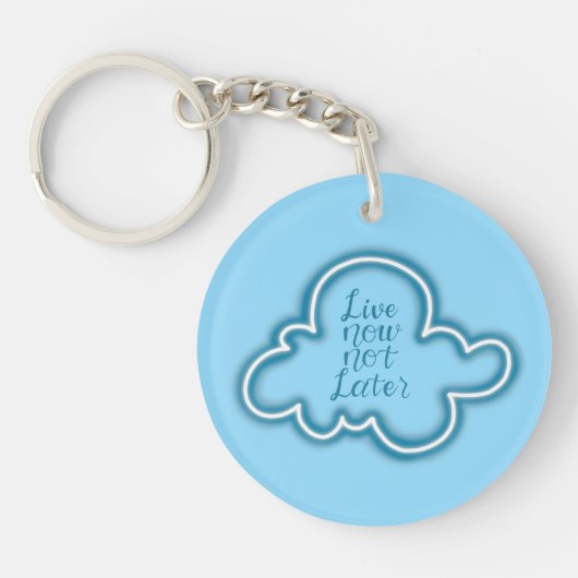 Porte-clés Panneau Néon Bleu Cloud Citation (Devant)