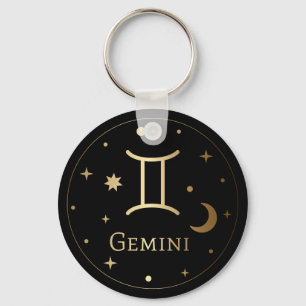 Porte-clés Panneau or Zodiac/Gemini