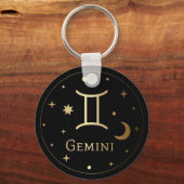 Porte-clés Panneau or Zodiac/Gemini (Recto)