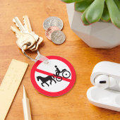Porte-clés Panneau Pas De Route De Cheval Et Buggy