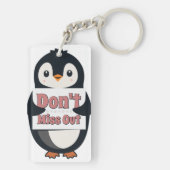 Porte-clés Panneau Pingouin : Ne Manquez Rien (Dos)