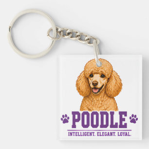 Porte-clés 🐾 Panneau pour Amoureux de Caniches 🐾
