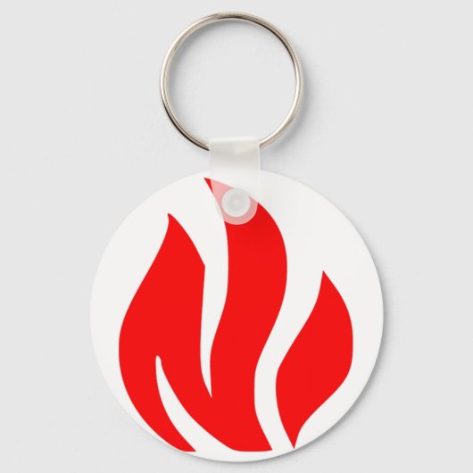 Porte-clés Panneau rouge flamme (Recto)