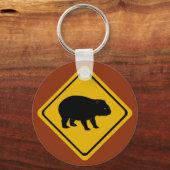Porte-clés Panneau routier australien wombat (Recto)