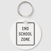 Porte-clés Panneau routier de la zone scolaire (Verso)