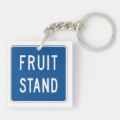 Porte-clés Panneau routier du socle de fruits (Dos)