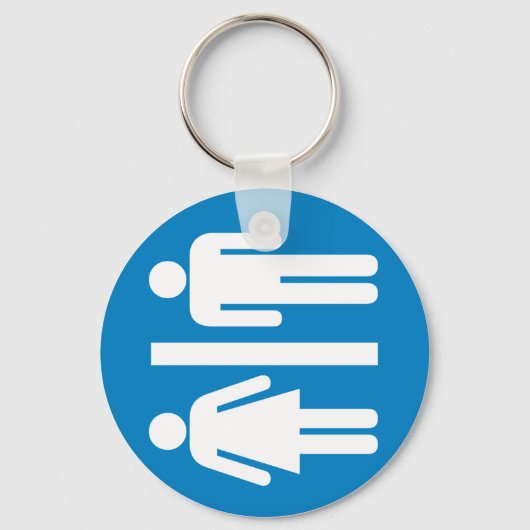 Porte-clés Panneau routier Installations de toilettes (Recto)