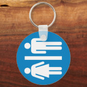 Porte-clés Panneau routier Installations de toilettes (Recto)