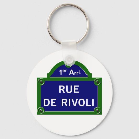 Porte-clés Panneau rue de Rivoli, Paris (Recto)