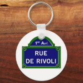 Porte-clés Panneau rue de Rivoli, Paris (Recto)