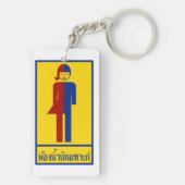Porte-clés Panneau thaïlandais ⚠ toilettes Ladyboy ⚠ (Dos)