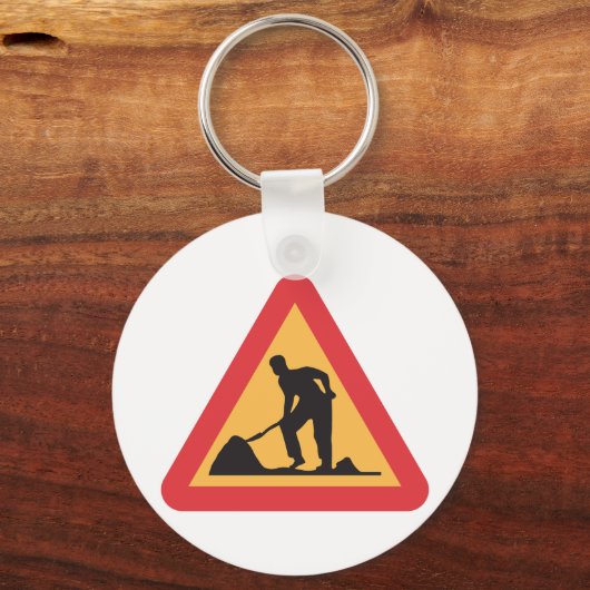 Porte-clés Panneau Travaux routiers (Recto)