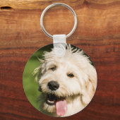 Porte-clés Panneaux de chiot Goldendoodle (Recto)