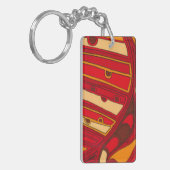 Porte-clés Panneaux orange Abstraits (Devant gauche)