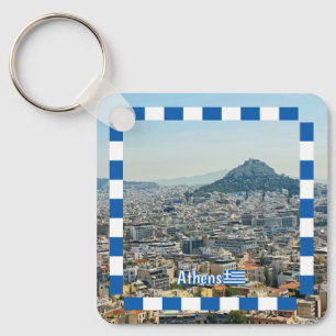 Porte-clés panorama d'Athènes, voyage