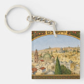 Porte-clés Panorama Vintage de Jérusalem (Devant)